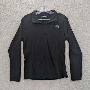 The North Face 1/4 Zip Smooth Fleece Black Sweater Sweatshirt Women's Medium M